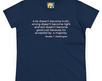 Booker T. Washington T-Shirt mit Zitat, halb tailliertes Baumwoll-T-Shirt