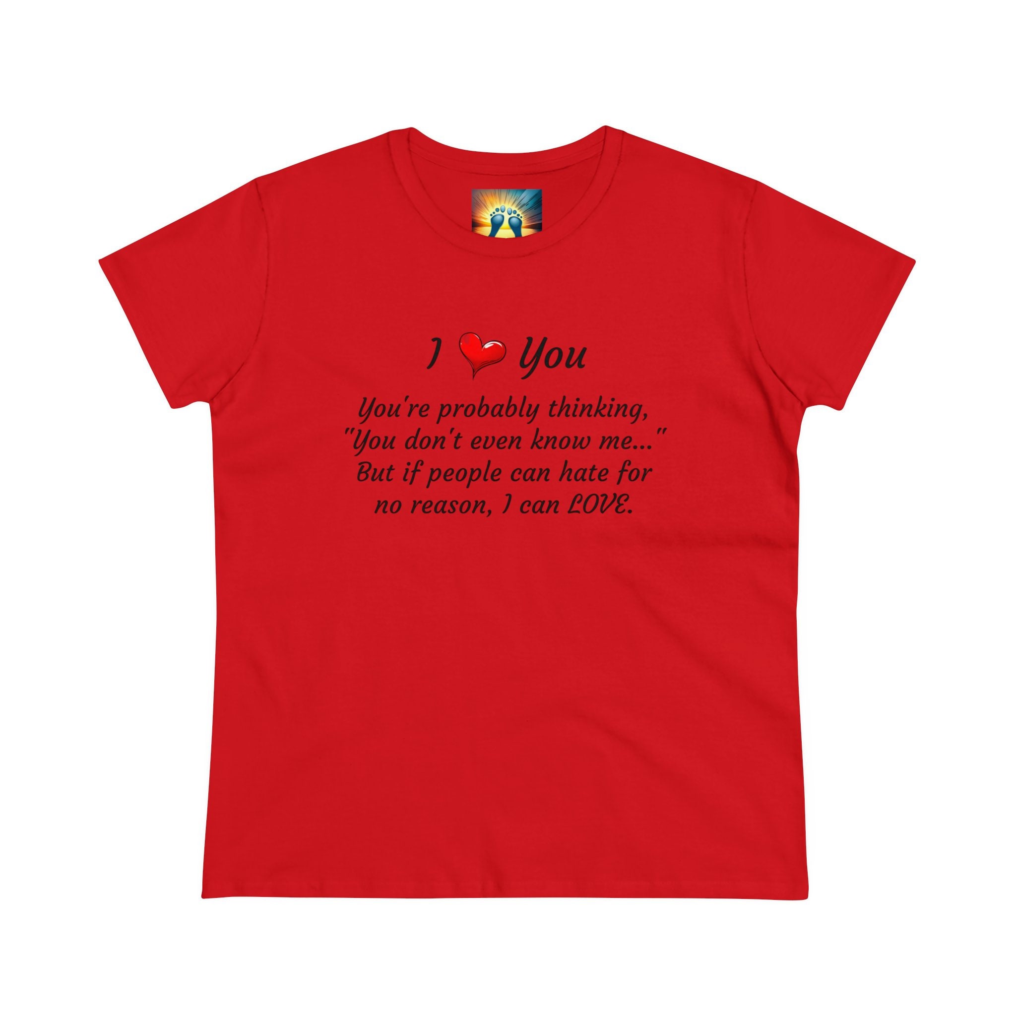 I Love You Slogan Cotton T-shirt - Etsy