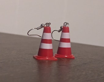 Handmade Traffic Cone Earrings