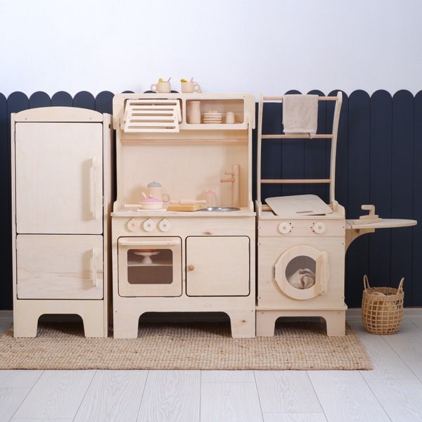 Wooden Play Kitchen Etsy
