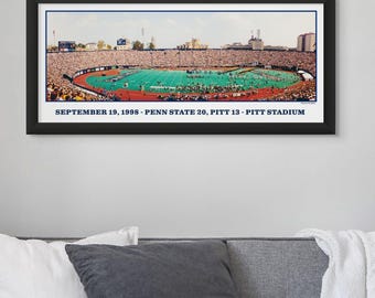 1998 Penn State-Pitt Framed Panoramic Print | Historic Penn State Football Photo | Nittany Lion Fan Gift