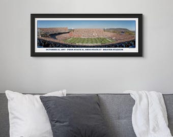 1997 Penn State - Ohio State Framed Panoramic Print | Game Day Memorabilia | Penn State Football Gift for Him