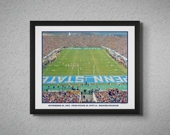 1982 Penn State vs. Pitt Game | Historic Penn State Football Photo | Nittany Lion Fan Gift