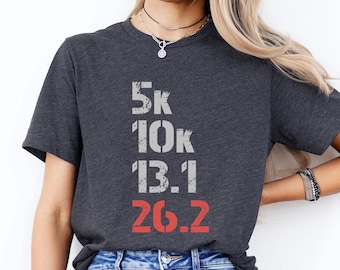 26.2 Marathon Shirt, Retro Run Crew T-shirt, Runner Athlete Gift