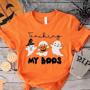 Teaching My Boos T-Shirt, Halloween Teacher Shirt, Teacher Boo Shirt, Kindergarten Halloween Shirt, Teacher Fall Shirt, Teacher Gift Ideas