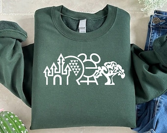 Disney Theme Park Trip Sweatshirt, Disneyworld Shirt, Disneyland Family Tee, Disney Castle Sweater, Mickey Minnie Shirt, Disney Vacay Tee
