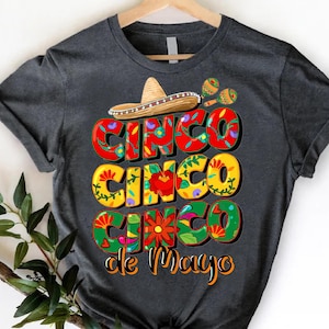 Retro Cinco De Mayo Shirt, Sombrero Hat Tshirt, Let&#39;s Fiesta Crewneck, Taco Party Shirt, Mariachi Shirt, Cancun Tshirt, Drinking Shirts