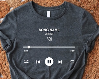 Custom Song Name Shirt, Personalized Artist Name T-Shirt, Custom Wedding Song Gift, Favorite Song Tee, Music Lover Gift, Musician Sweater