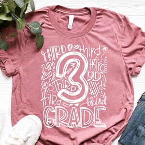 3rd Grade Tshirt, 3rd Grade Typography Shirt, Third Grade Teacher Shirt,3rd Grade Teacher Gift,3rd Grade Teacher Team Shirt,Third Grade Gift