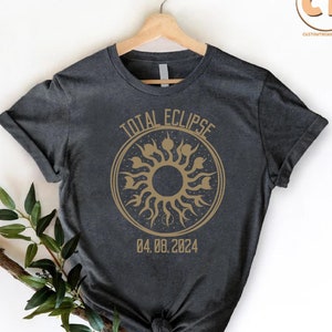 Total Eclipse April 8th 2024 Shirt, Boho Celestial Solar Eclipse Shirt, USA Solar Eclipse Souvenir Gift, Path Of Totality Astronomy Shirt image 1
