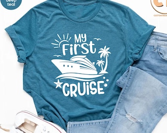 My First Cruise Shirt, Kids Cruisin T-shirt, Family Vacation Beach Outfit, First Time Cruiser