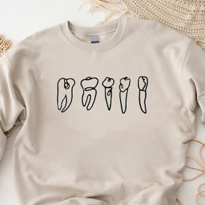 Dental Sweatshirt, Gift for Dental Hygienist, Teeth Shirt, Dental Student Gift, Dental Assistant Tee, RDH Gift, Dentist Office Crewneck