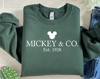 Mickey & Co Sweatshirt, Retro Vintage Disney Shirt, Disney Family Matching Sweater, Disneyland Tee, Disney Gift for Girl, Disneyworld Shirt