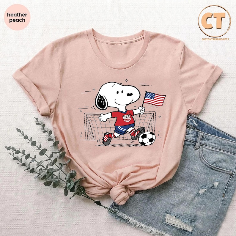 Kids USA Football Shirt, Toddler Soccer T-shirt, Cartoon Sports Style Tee bild 1