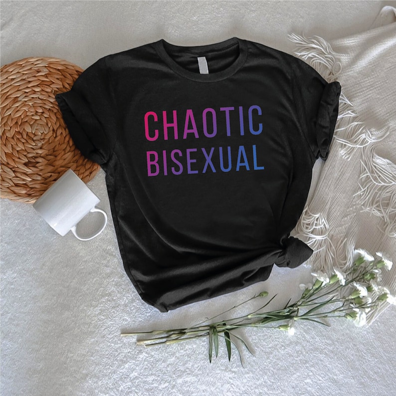 Bisexual Pride Shirt, Chaotic Bisexual Shirt, Funny LGBTQ Shirt, Bi Pride Tee, LGBT Proud Shirt, Sarcastic Pride Tshirt, Equality Shirt image 1