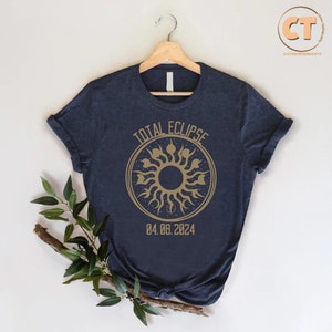 Total Eclipse April 8th 2024 Shirt, Boho Celestial Solar Eclipse Shirt, USA Solar Eclipse Souvenir Gift, Path Of Totality Astronomy Shirt image 3