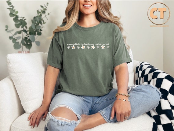 Comfort Colors® Neonatal Nurse Shirt, NICU Nurse Gift, Intensive Care Unit Tshirt, Nursing Student Gift, Matching Nurse Shirts,NICU Crewneck