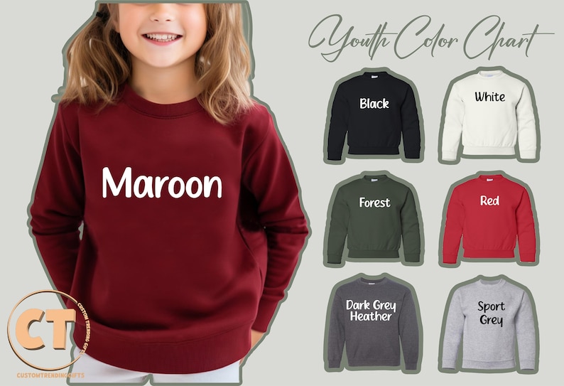 a girl wearing a maroon sweatshirt with the name maroon on it