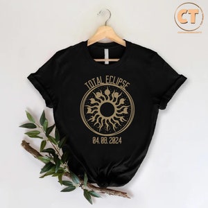 Total Eclipse April 8th 2024 Shirt, Boho Celestial Solar Eclipse Shirt, USA Solar Eclipse Souvenir Gift, Path Of Totality Astronomy Shirt image 4