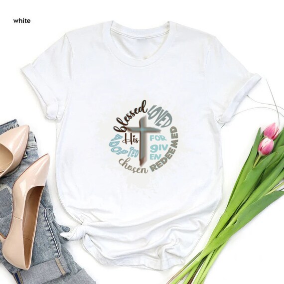 Blessed By Adoption Shirt Fun Cute Christianity Adopt Tee Blessed By Adoption Shirt Fun Cute Christianity Adopt Tee