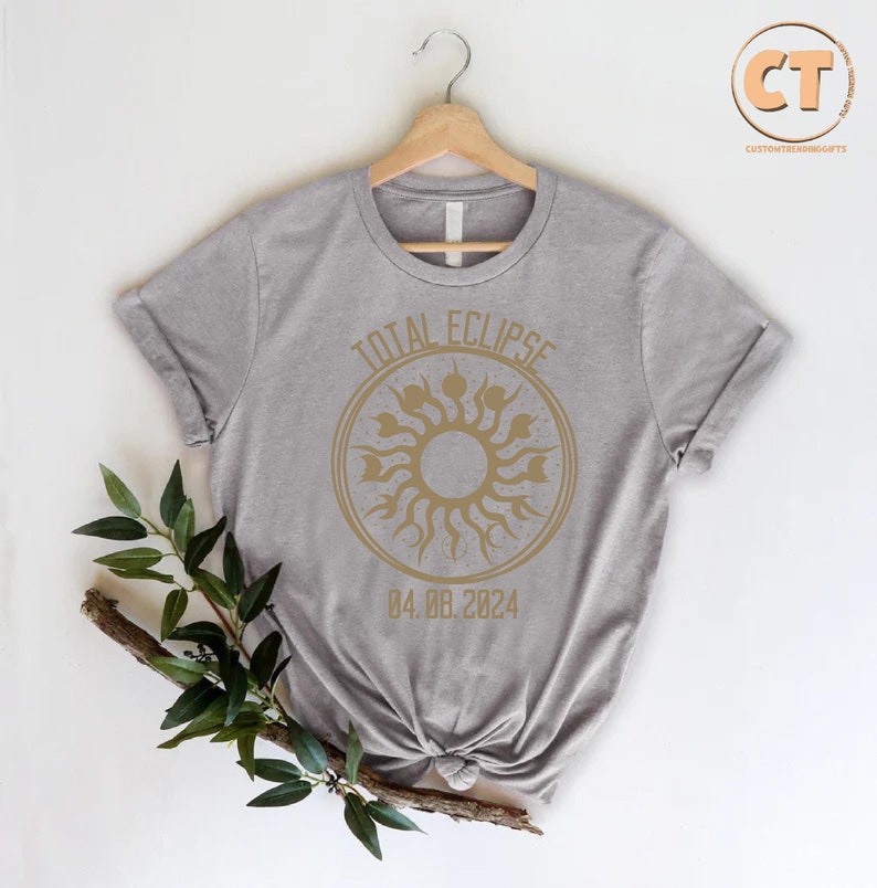 Total Eclipse April 8th 2024 Shirt, Boho Celestial Solar Eclipse Shirt, USA Solar Eclipse Souvenir Gift, Path Of Totality Astronomy Shirt image 6