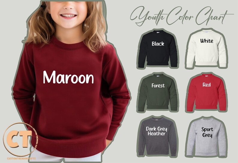a girl wearing a maroon sweatshirt with the name maroon on it