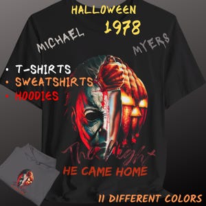 Halloween Michael Myers Shirt, Horror Movie Classic Apparel, Slasher Film Sweatshirt, Halloween Myers Horror Film Hoodie, Gift for Movie Fan