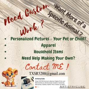 How to get in touch with me if you have any questions or want custom work done.