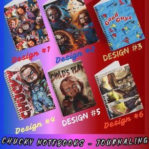 Cuaderno espiral de terror Chucky, Diario para fanáticos del terror, Regalo para amantes de Chucky, Cuaderno de juegos para niños, Diario basura, Scrapbooking de Halloween