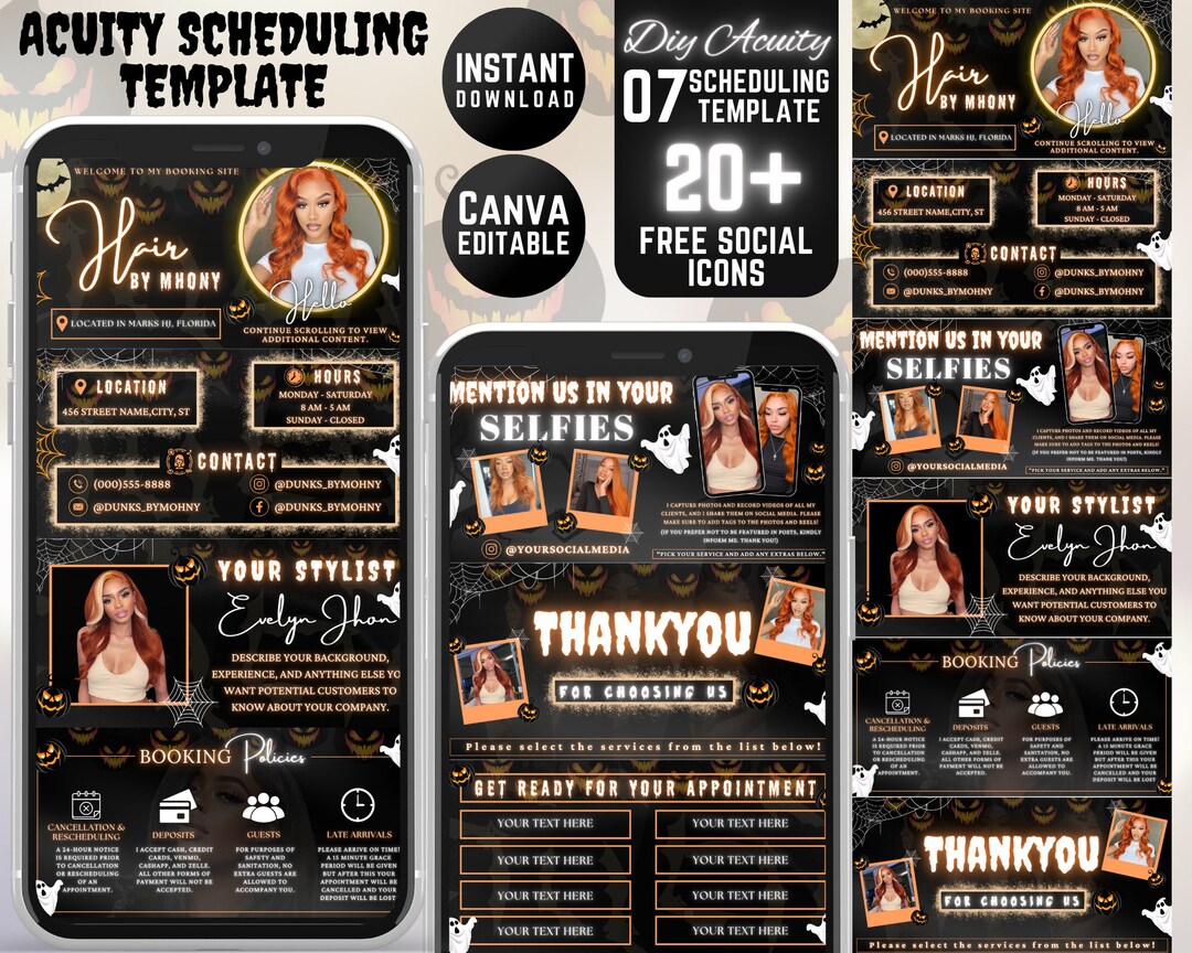 Halloween Acuity Scheduling Template Acuity Template - Etsy