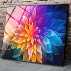 Abstract Wall Art , Vivid Colors , Colorful Wall Art , High Quality , Aesthetic Wall Art , Wall Hanging , Glass Printing , Housewarming Gift
