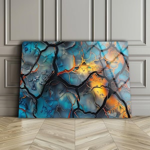 Abstract Glass Wall Art , Pattern Glass Wall Art , High Quality , Vivid Colors , Wall Hanging , Living Room Wall Decor , Housewarming Gift