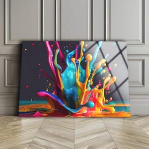 Colorful Glass Wall Art , High Quality , Large Wall Art , Wall Hanging , Home Wall Decor , Office Wall Art , Modern Wall Art , Birthday Gift