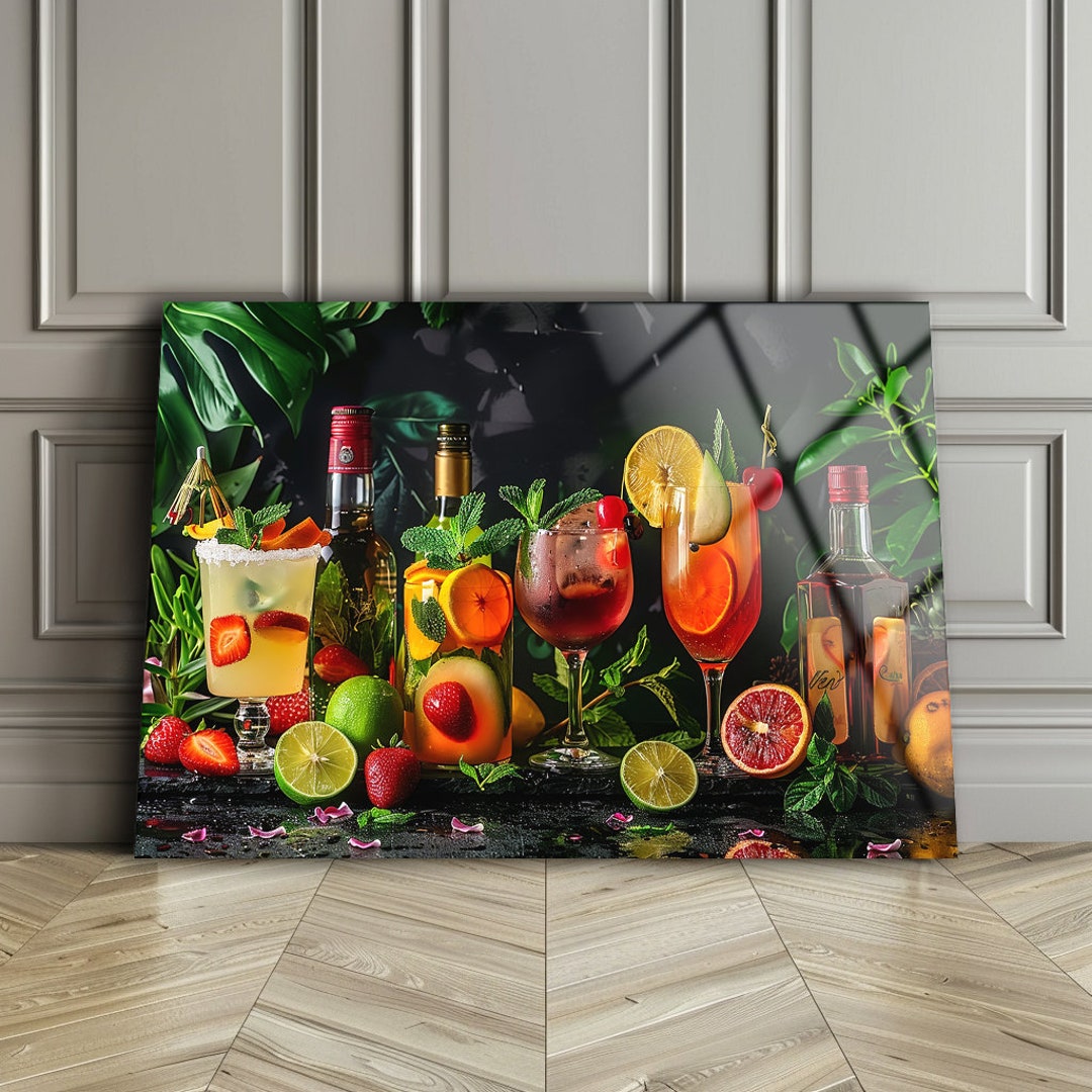Luxury Kitchen Wall Art , Kitchen Wall Decor , Tempered Glass Printing ...