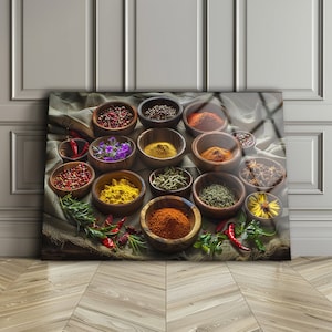 Spices Tempered Glass Wall Art: Modern Kitchen Decor