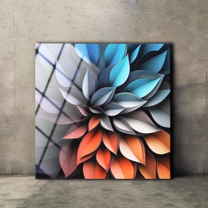 Colorful Abstract Wall Decor , Aesthetic Wall Art , Tempered Glass Art , Glass Printing , Large Wall Art , Wall Hanging , Birthday Gift