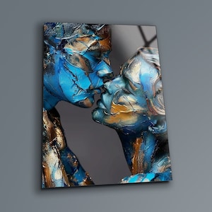 Abstract Love Wall Art , Tempered Glass Wall Art , Glass Printing , Large Glass Wall Art , Home Wall Decor , Office Wall Decor , Modern Art
