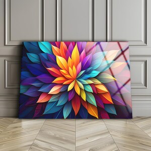Colorful Wall Art , Vivid Colors , High Quality , Pattern Wall Decor , Wall Hanging , Panoramic Wall Art , Glass Printing , Birthday Gift