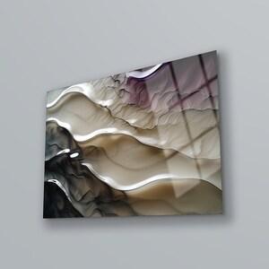 Abstract Tempered Glass Wall Art: Modern Home Decor