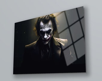 Glass Wall Art Joker , Tempered Glass Printing Wall Art , High Quality , Large Wall Art , Wall Hanging , Wall Design İdea , Birthday Gift