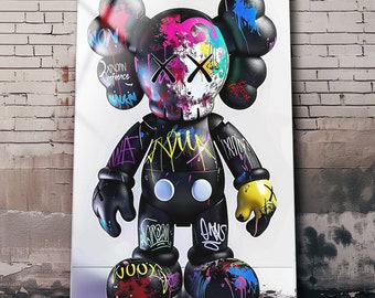 Colorful Kaws Wall Art , Kaws Figure Wall Art , Kaws Wall
