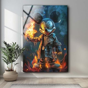 Abstract Tempered Glass Wall Art: Modern Home Decor