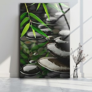 Meditatie muurdecoratie, glas afdrukken, gehard glas kunst aan de muur, natuur kunst aan de muur, natuurlijke tinten, hoge kwaliteit, housewarming cadeau