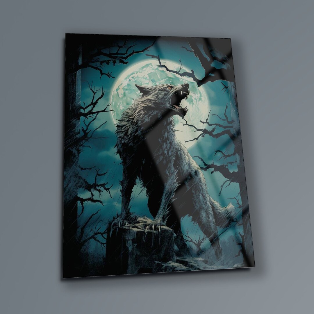 Wolf Wall Art , Wildlife Wall Art , High Quality , Tempered Glass ...