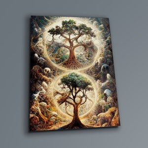 Tree Of Life Tempered Glass Wall Art: Modern Home Decor