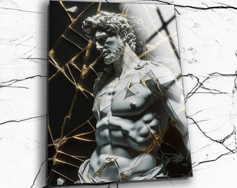 Abstract Sculpture Tempered Glass Wall Art: Modern Home Decor