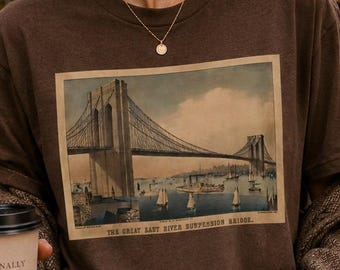 Camiseta de Nueva York, metro, Manhattan, regalos de la ciudad de Nueva York, Brooklyn, camiseta de Nueva York, camisetas más vendidas, camiseta Comfortcolors del puente de Brooklyn