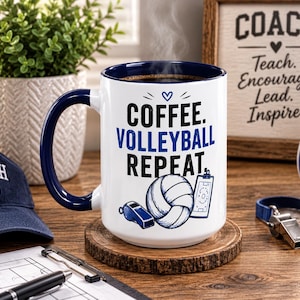 Blue Volleyball Coach Gifts, Top Sellers, Best Selling Items, Giftforher,  Coffee Weather, Customizable Mug, Chaos Coordinator,Cool Stuff