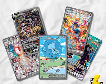 Pegatina de vinilo para tarjeta personalizada de Pokémon Anime, pegatina de tarjeta, pegatina holográfica para tarjeta, pegatina de vinilo para tarjeta