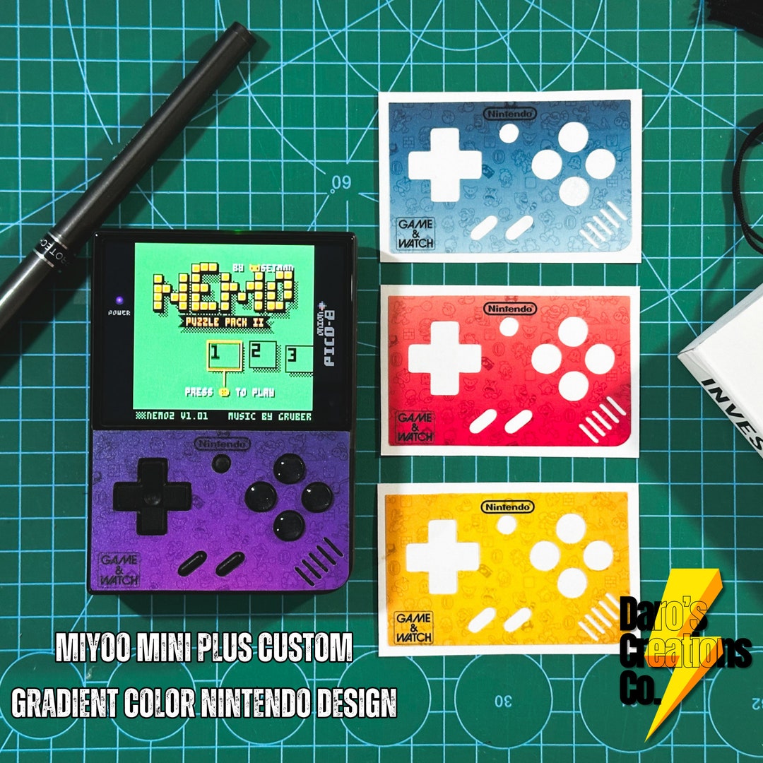 Miyoo Mini Plus/miyoo Mini Gradient Color Design Custom Skin With Free ...